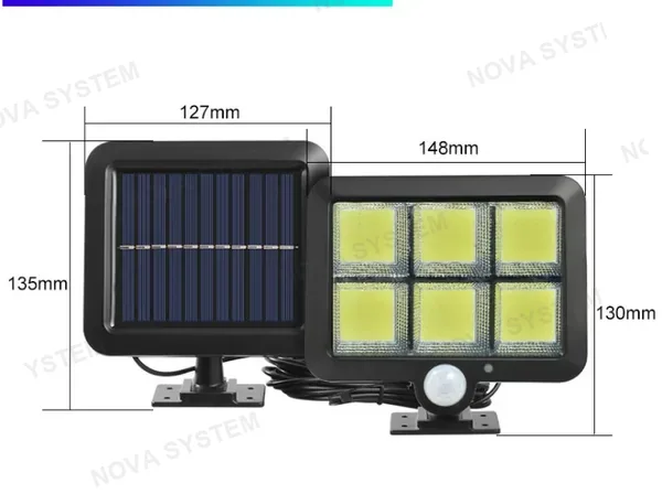 SMT-F120 Aplique de Pared con Sensor Solar Dividido (VENDIDO)
