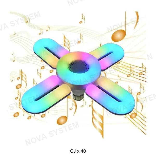 HY-Z12 Lampara Parlante LED RGB Bluetooth 4 Aspas
