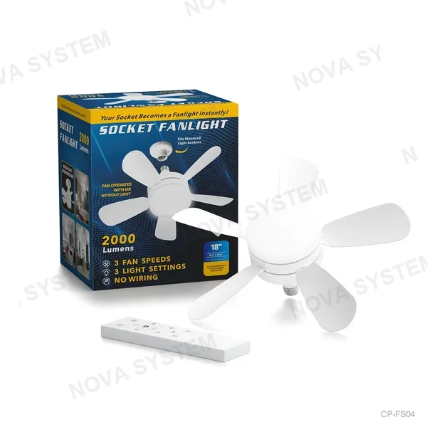 CP-FS04 Ventilador de Techo Hoja Recta con Luz 18"
