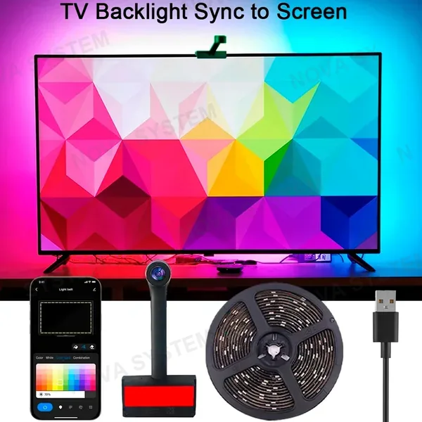 LED-CP1101 Kit de Tira de Luz LED Bluetooth con Captura de Color de Pantalla