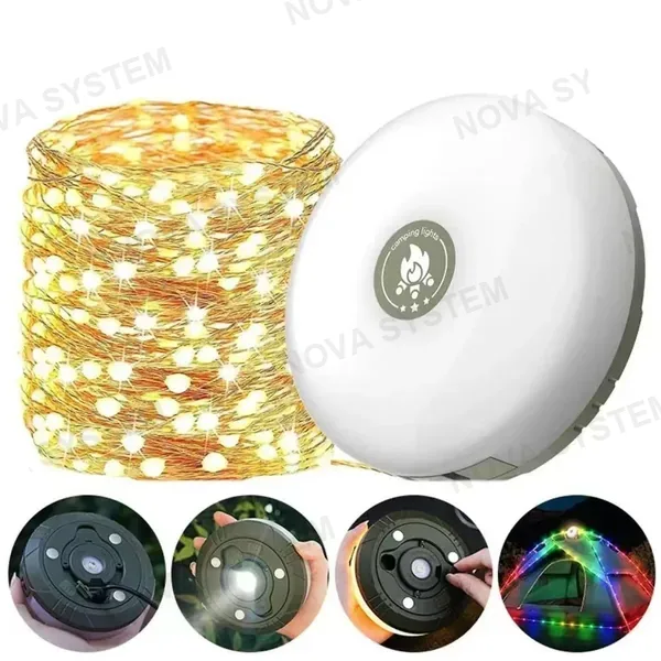 YH-828 Luces LED de Camping +10m Tiras y Colorido Mas Blanco Cálido