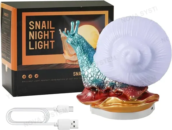 TKC03 Luz de Noche Forma de Caracol con Boton Táctil