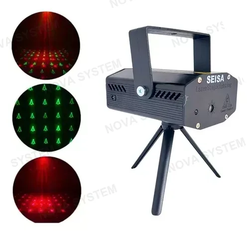 EMS-06S Mini Proyector Laser Formas Navideñas + Multi puntos Audio rítmico