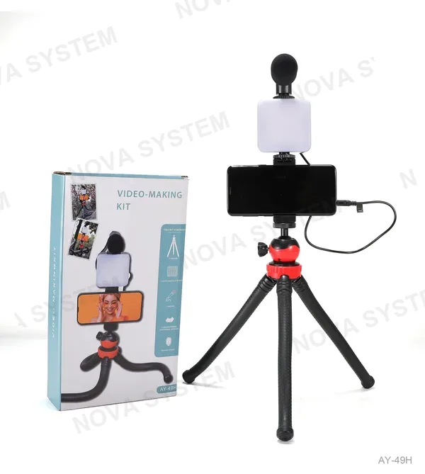 AY-49H Kit Aro con Soporte y Micrófono