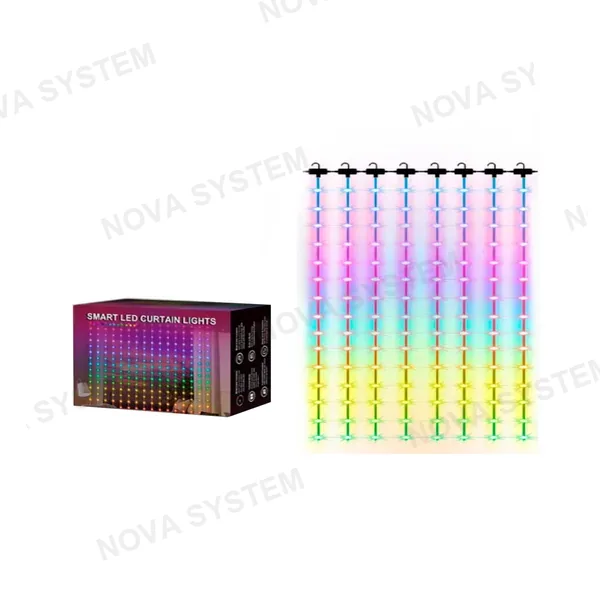 INTEL HCP039 Cortina de Luces LED Inteligente con Bluetooth 2x2m