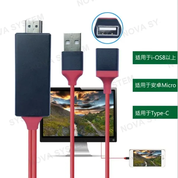 A5-42 Cable UB HDMI MHL para Android /IPhone