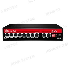 JK-D2312 Conmutador 10 Puertos 100 Mbps Fortalecido con Carcasa Metálica