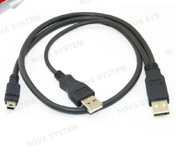 MYE-07BLUE(3A) Cable Mallado USB Macho a Doble USB Macho