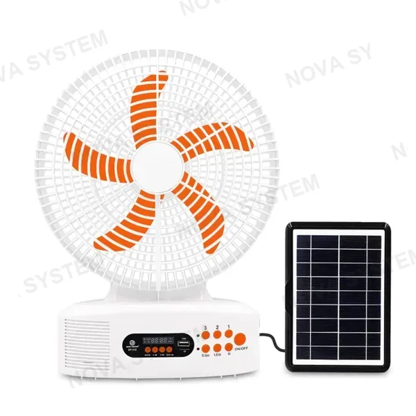TYN-312BT Ventilador 12¨ con Parlante y Panel Solar 220v USB/TF