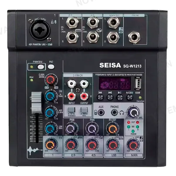 SQ-W1213 Consola Mezcladora de Audio 5 Canales