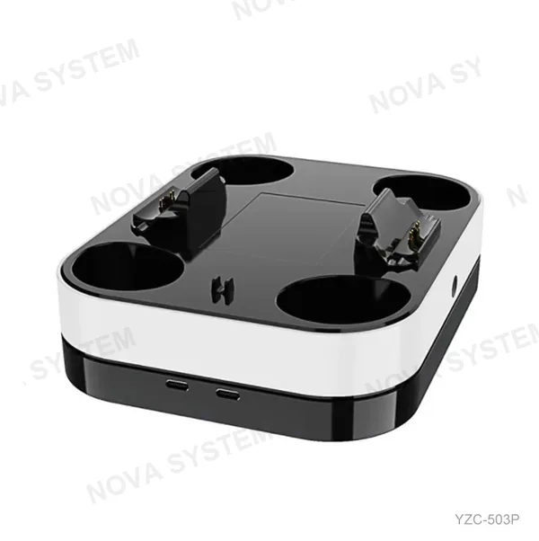 YZC-503P Base Doble Cargador para PS5 Slim con Luz RGB