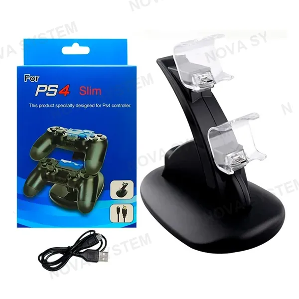 HB-P4002B Base Cargador Doble para Joystick PS4 Slim & Pro