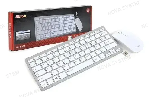 DN-H263 Kit-Combo Teclado y Mouse Inalámbrico 2.4GHz Slim Blanco