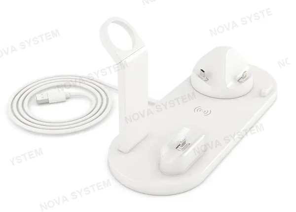 BXD-07 Soporte de Cargador para Reloj y Auricular 5 en 1