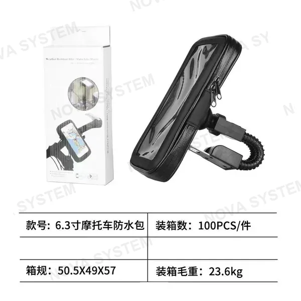 ZX-451 Soporte con Funda Impermeable 6.3¨ para Moto