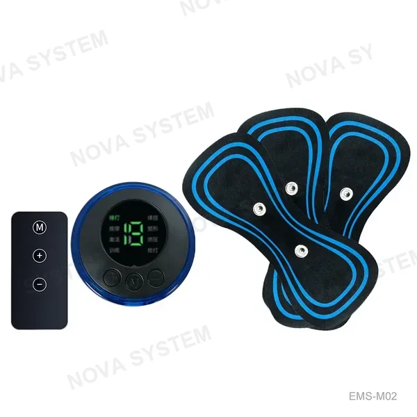 EMS-M02 Mini Masajeador Parche de Pulso Ems con Control Remoto