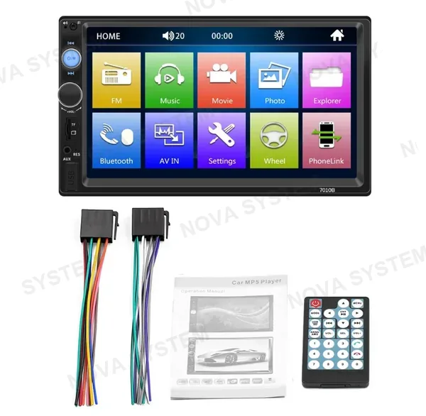 QM-7010B Stereo para Auto con Pantalla MP5