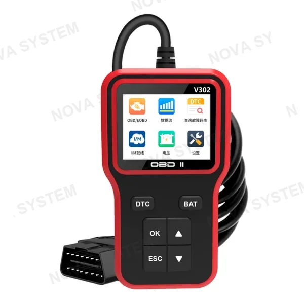 V302 Escáner Automotriz con Pantalla a Color de 2.8" y conexión OBDII