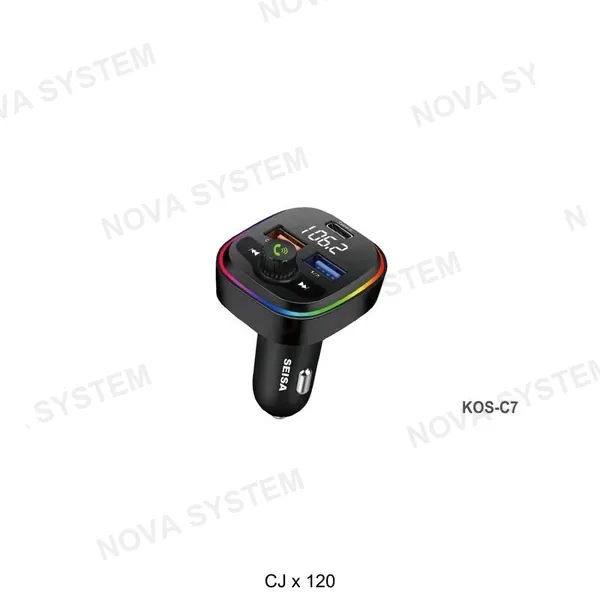 KOS-C7 Bluetooth MP3 de Carro 5V/3.1A y PD 20W