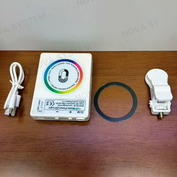 MJ-22 Luz De Relleno Rgb Con Base Magnetica