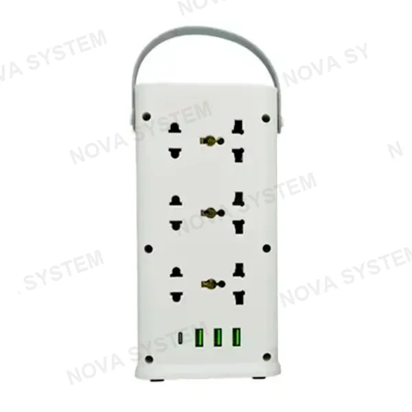 ASUS AMT-N87 Torre de Enchufes 3 Niveles - 12 Tomas (US/EU), 3 USB-A, 1 USB-C, Cable 1.9m