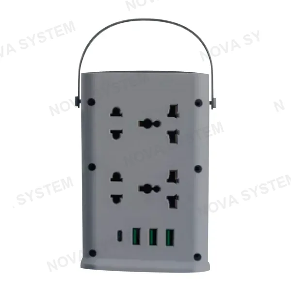 ASUS AMT-N86 Torre de Enchufes 2 Niveles - 8 Tomas (US/EU), 3 USB-A, 1 USB-C, Cable 1.9m
