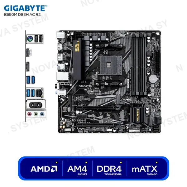 GIGABYTE MOTHERBOARD GIGABYTE B550M DS3H AC R2 ( B550M DS3H AC R...