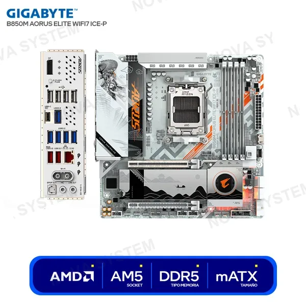 GIGABYTE MOTHERBOARD GIGABYTE B850M AORUS ELITE WIFI7 ICE-P ( 9M...