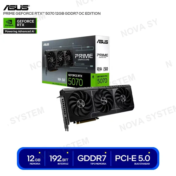 ASUS TARJETA DE VIDEO ASUS PRIME GRAPHICS CARD RTX 5070 12GB...