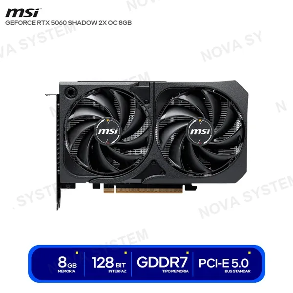 MSI TARJETA DE VIDEO MSI GEFORCE RTX 5060 SHADOW 2X OC 8GB ...