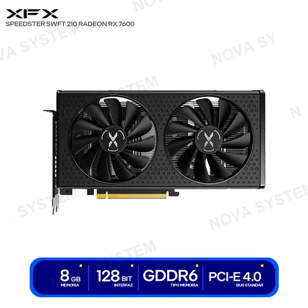 AMD TARJETA DE VIDEO XFX SPEEDSTER SWFT 210 RADEON RX 7600 ...