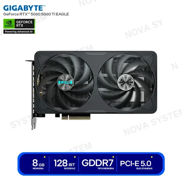 GIGABYTE TARJETA DE VIDEO GIGABYTE GEFORCE RTX 5060 TI EAGLE 8GB...