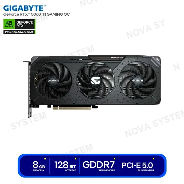 GIGABYTE TARJETA DE VIDEO GIGABYTE GEFORCE RTX 5060 TI GAMING OC...