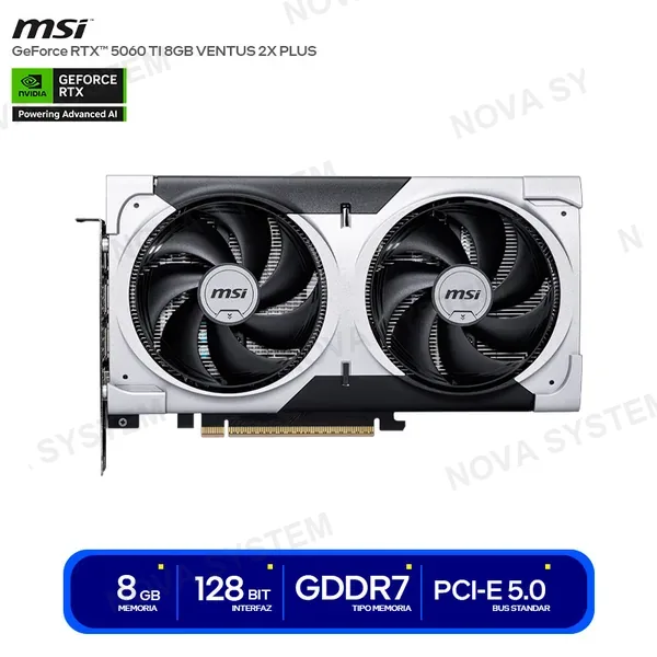 MSI TARJETA DE VIDEO MSI GEFORCE RTX 5060 TI 8GB VENTUS 2X ...