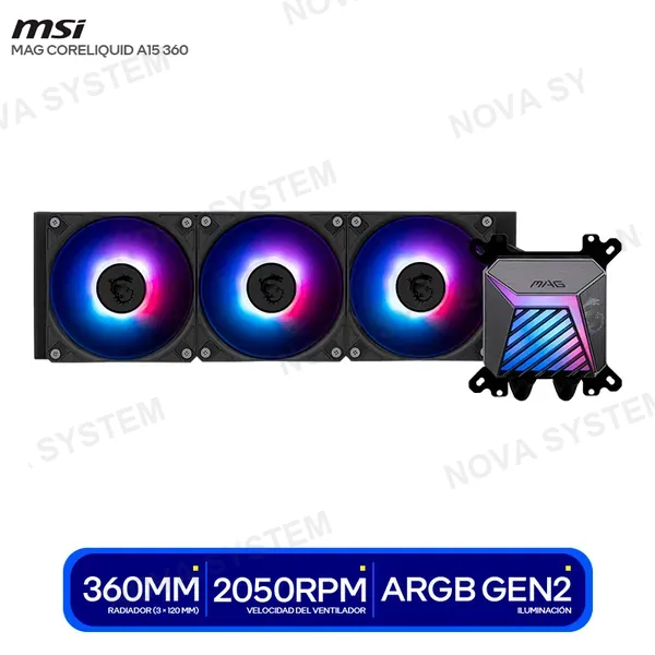 MSI SISTEMA DE ENFRIAMIENTO LIQUIDO MSI MAG CORELIQUID A15 ...
