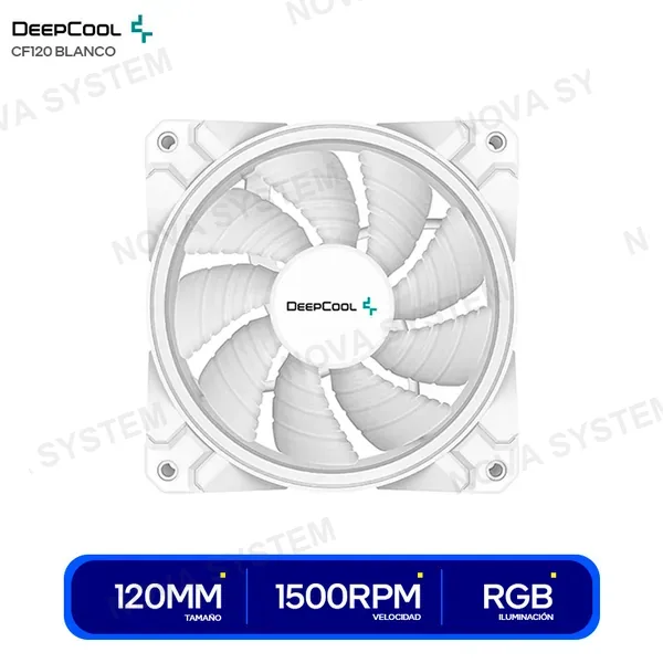 DEEPCOOL COOLER PARA CASE DEEPCOOL CF 120 BLANCO RGB 120X120X...