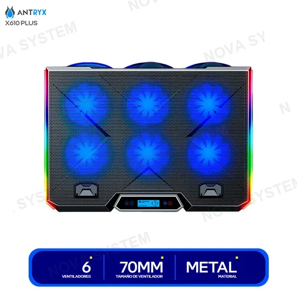 ANTRYX COOLER PARA LAPTOP ANTRYX X610 PLUS ARGB ALUMINIO-ABS ...