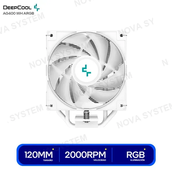 DEEPCOOL COOLER DE PROCESADOR DEEPCOOL AG400 WH ARGB ( R-AG400-W...