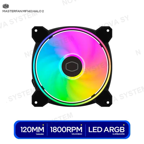 COOLER MASTER COOLER PARA CASE COOLER MASTER MASTERFAN MF140 HALO2 ( ...
