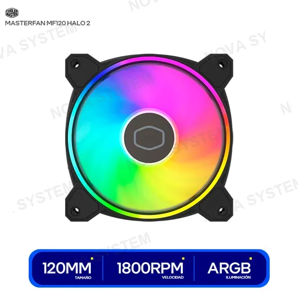 COOLER MASTER COOLER PARA CASE COOLER MASTER MASTERFAN MF120 HALO2 ( ...