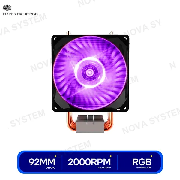 COOLER MASTER COOLER PROCESADOR COOLER MASTER HYPER H410R RGB ( RR-H4...