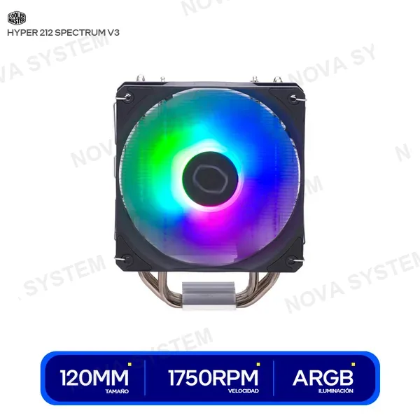 COOLER MASTER COOLER PROCESADOR COOLER MASTER HYPER 212 SPECTRUM V3 (...