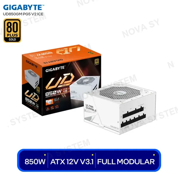GIGABYTE FUENTE DE PODER GIGABYTE 850W UD850GM PG5 ICE ( 28200-U...