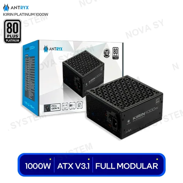 ANTRYX FUENTE ANTRYX 1000W KIRIN PLATINUN 80 PLUS PLATINUM ( ...