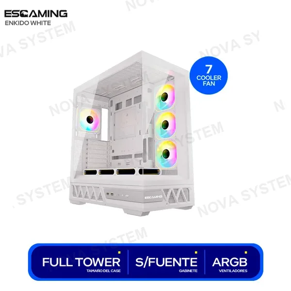 CASE GAMER ESGAMING ENKIDO WHITE ( ENKIDO WHITE ) S/FU...