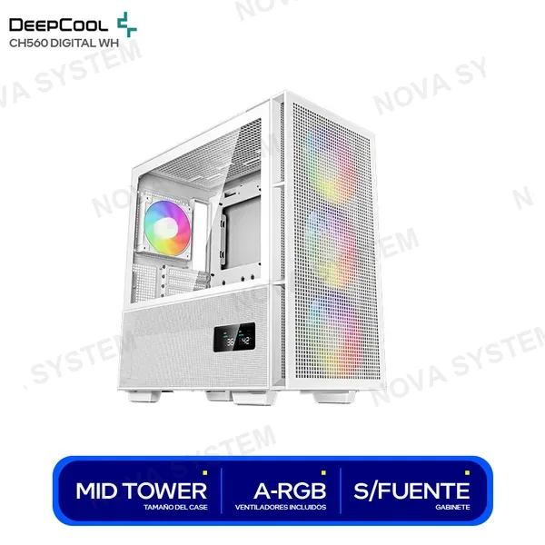 DEEPCOOL CASE DEEP COOL CH560 DIGITAL WH ( R-CH560-WHAPE4D-G-1 ...