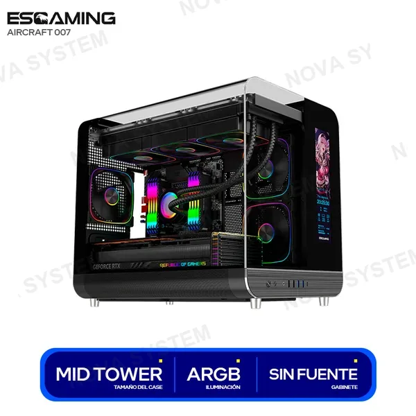CASE GAMER ESGAMING AIRCRAFT 007 ( AIRCRAFT 007 ) S/FU...