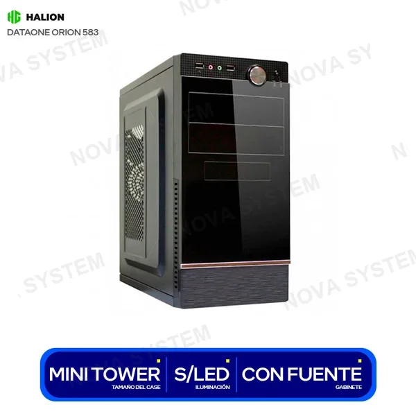 HALION CASE HALION DATAONE ORION 583 C/FUENTE ATX 600W | NEGRO...