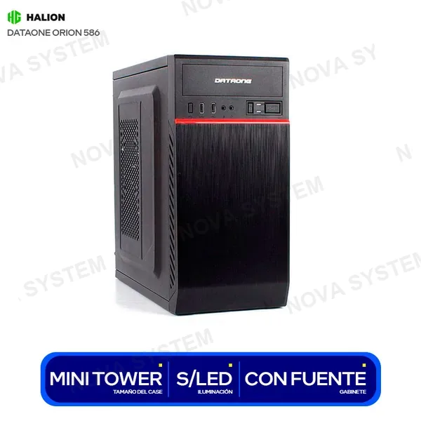 HALION CASE HALION DATAONE ORION 586 C/FUENTE ATX 600W | NEGRO...