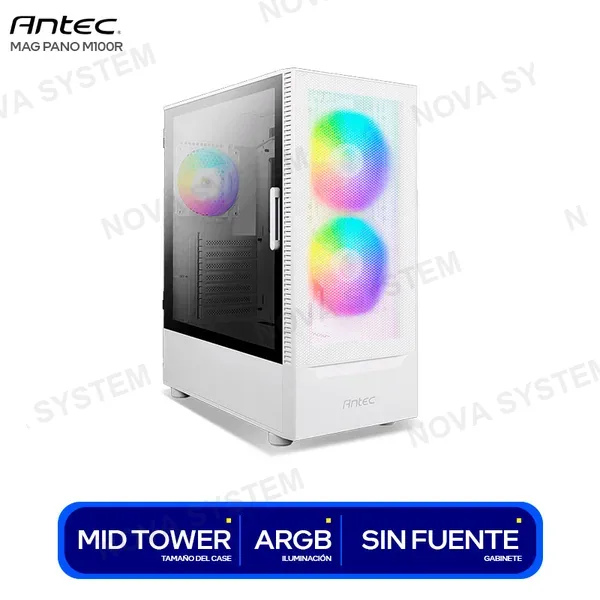 CASE ANTEC NX410 WHITE ARGB S/FUENTE ( 0-761345-81042-5...